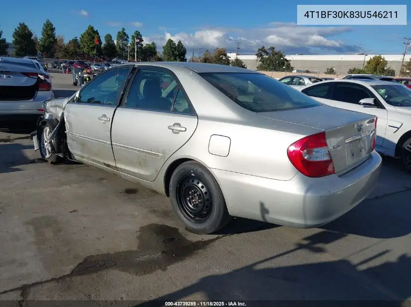 4T1BF30K83U546211 2003 Toyota Camry Xle