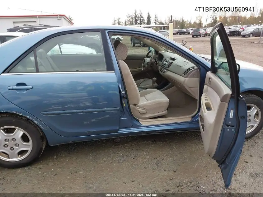 4T1BF30K53U560941 2003 Toyota Camry Le V6