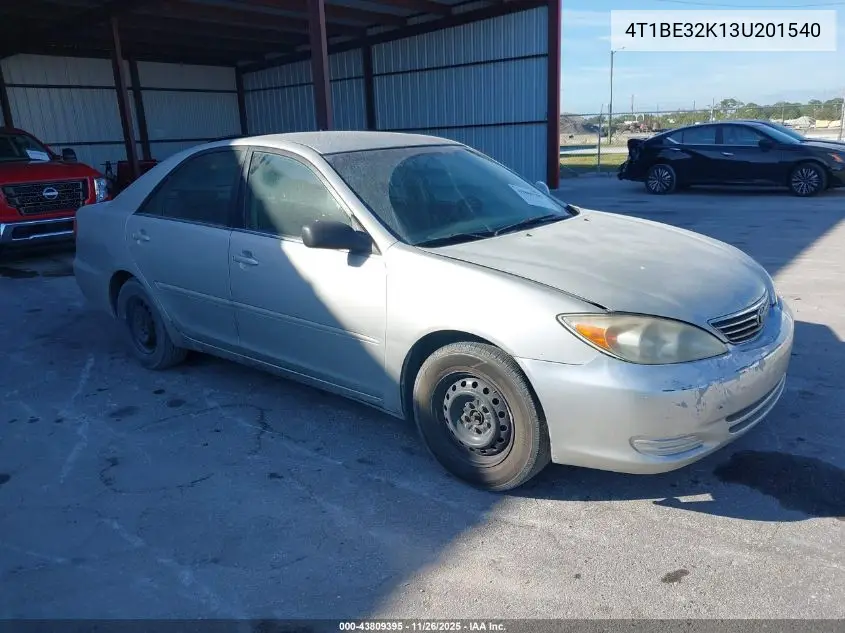 4T1BE32K13U201540 2003 Toyota Camry Le