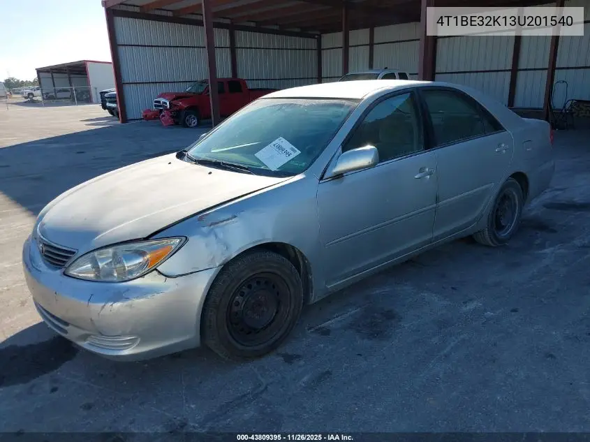 4T1BE32K13U201540 2003 Toyota Camry Le
