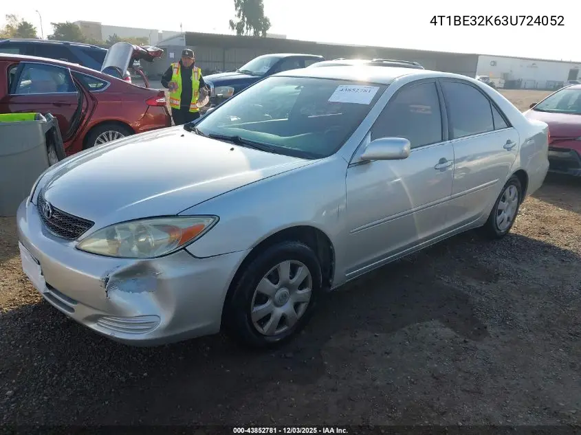 4T1BE32K63U724052 2003 Toyota Camry Le
