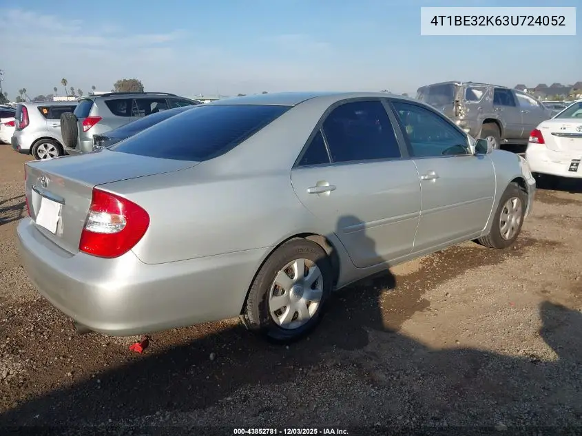 4T1BE32K63U724052 2003 Toyota Camry Le