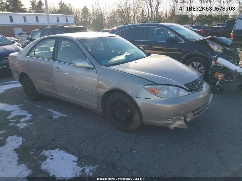 4T1BE32K63U678903 2003 Toyota Camry Le