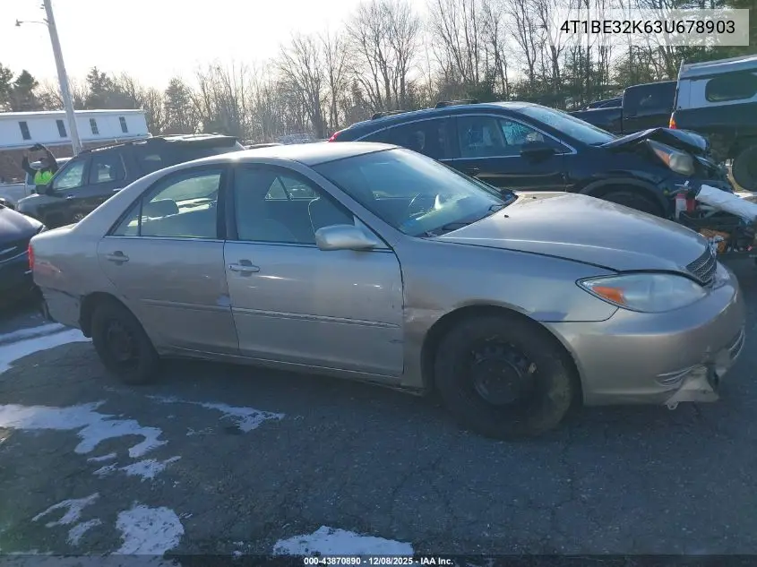 4T1BE32K63U678903 2003 Toyota Camry Le