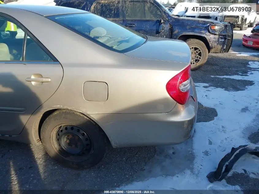 4T1BE32K63U678903 2003 Toyota Camry Le