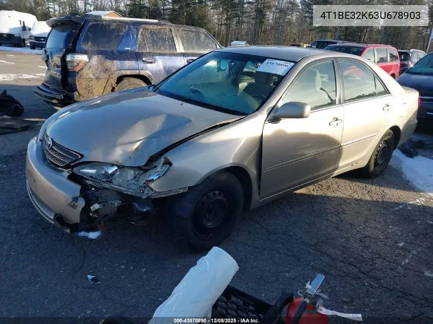 4T1BE32K63U678903 2003 Toyota Camry Le