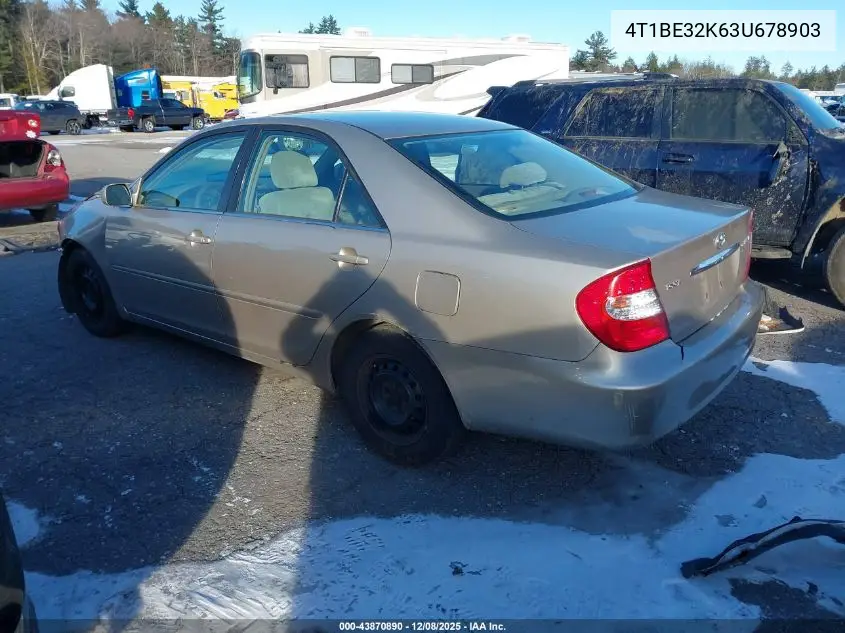 4T1BE32K63U678903 2003 Toyota Camry Le