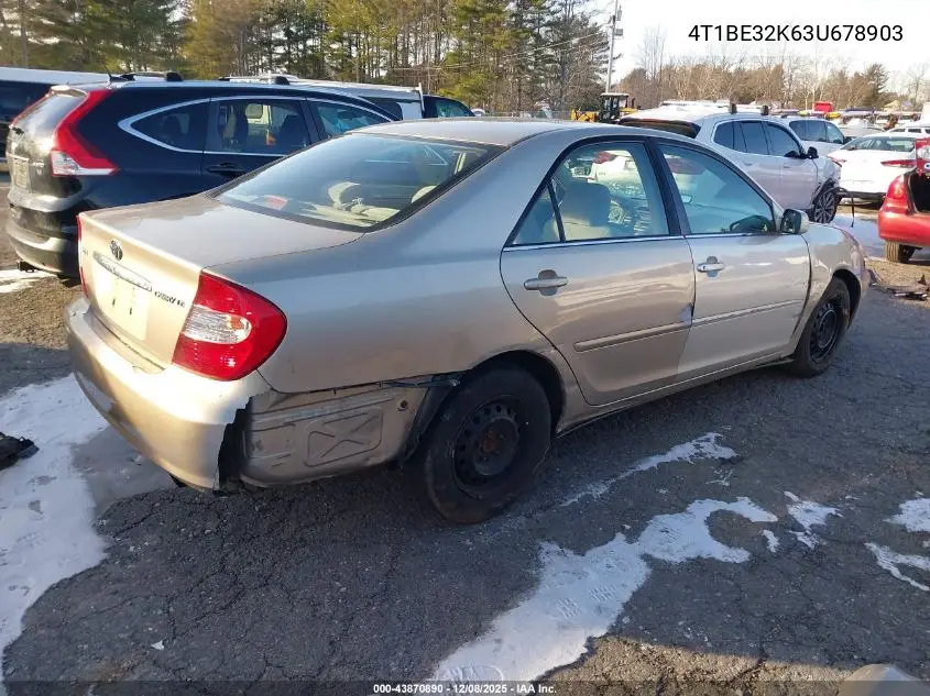 4T1BE32K63U678903 2003 Toyota Camry Le