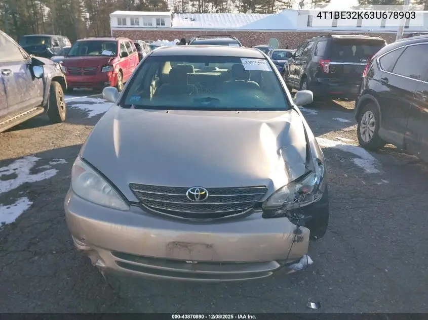 4T1BE32K63U678903 2003 Toyota Camry Le