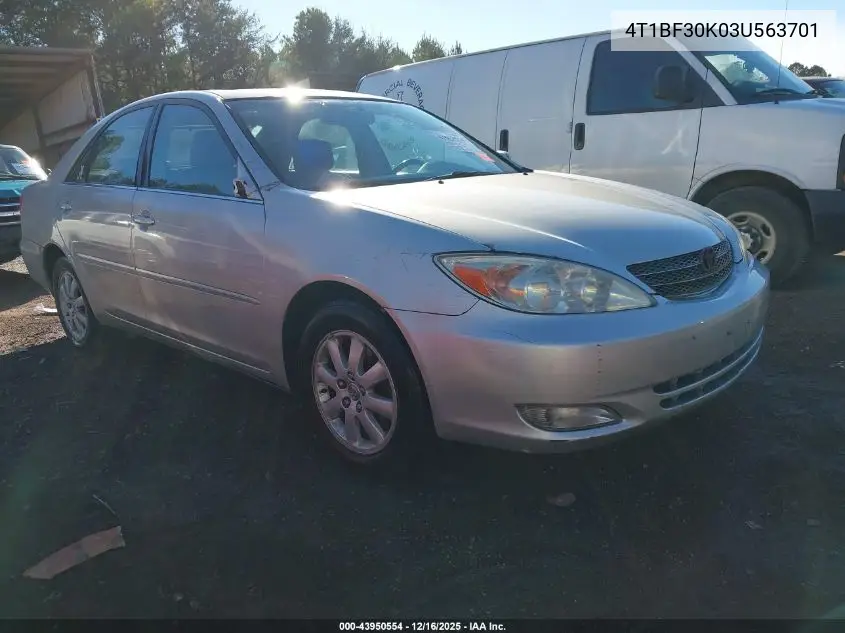4T1BF30K03U563701 2003 Toyota Camry Xle V6