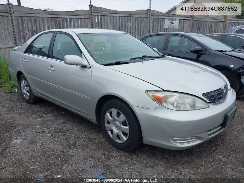 4T1BE32K94U887652 2004 Toyota Camry Le/Xle/Se