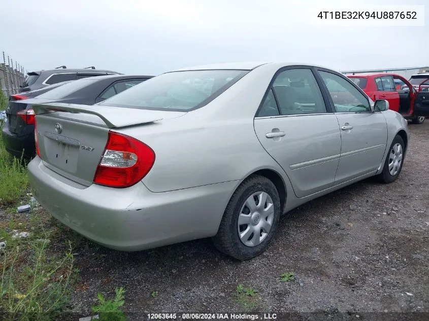 4T1BE32K94U887652 2004 Toyota Camry Le/Xle/Se