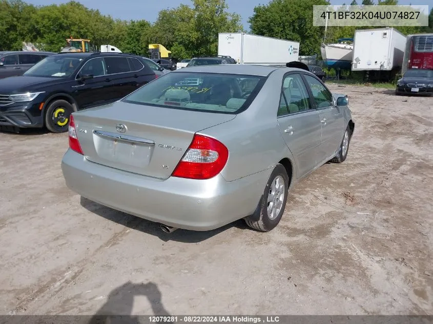 4T1BF32K04U074827 2004 Toyota Camry Le/Xle/Se