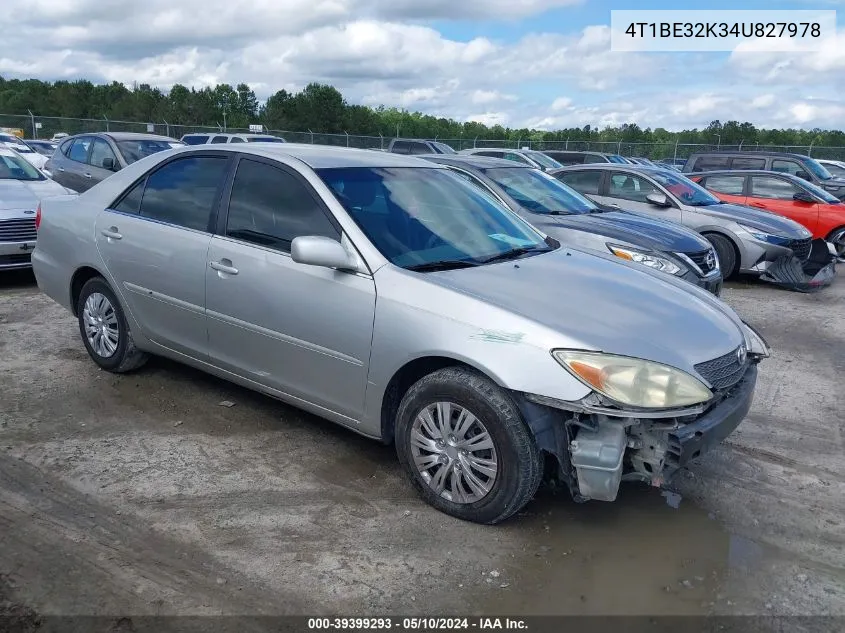 4T1BE32K34U827978 2004 Toyota Camry Le