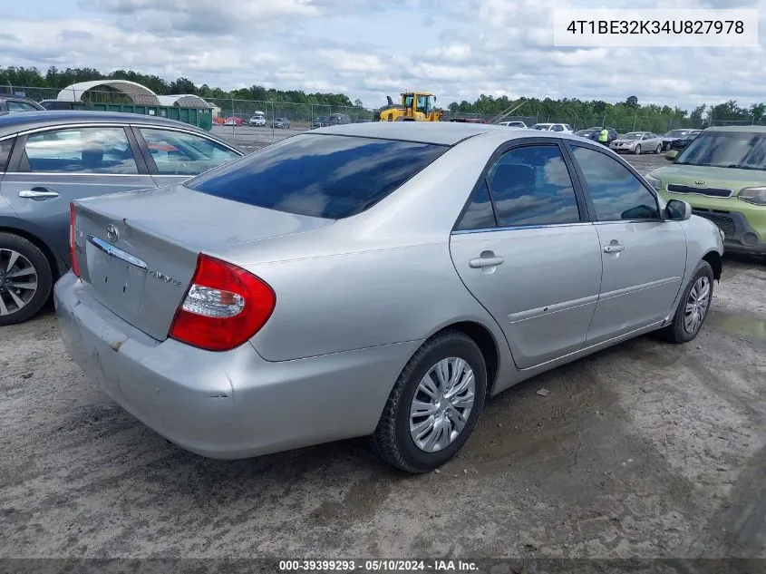 4T1BE32K34U827978 2004 Toyota Camry Le