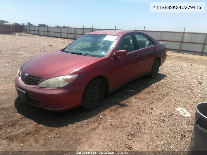 4T1BE32K34U279416 2004 Toyota Camry Le/Se/Std/Xle