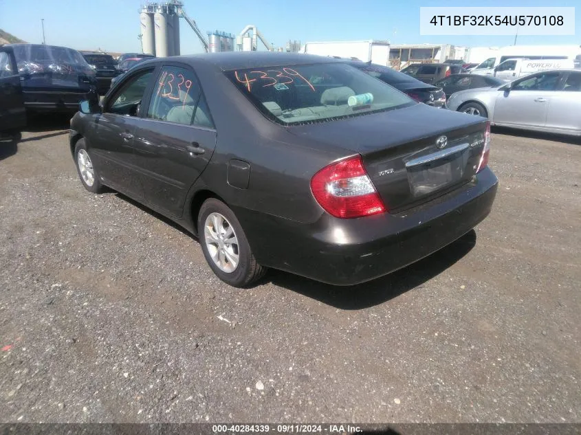 4T1BF32K54U570108 2004 Toyota Camry Le V6