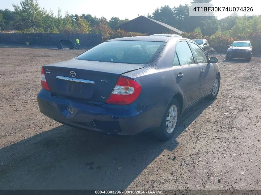 4T1BF30K74U074326 2004 Toyota Camry Le V6