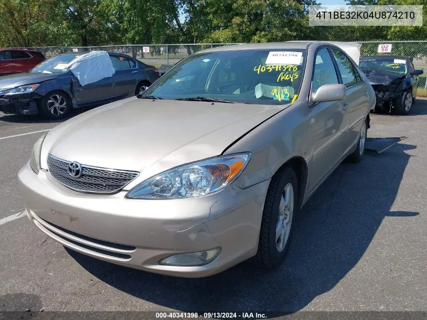 4T1BE32K04U874210 2004 Toyota Camry Le/Xle/Se