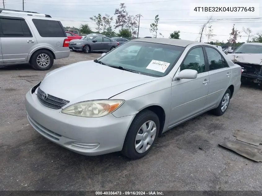 4T1BE32K04U377643 2004 Toyota Camry Le