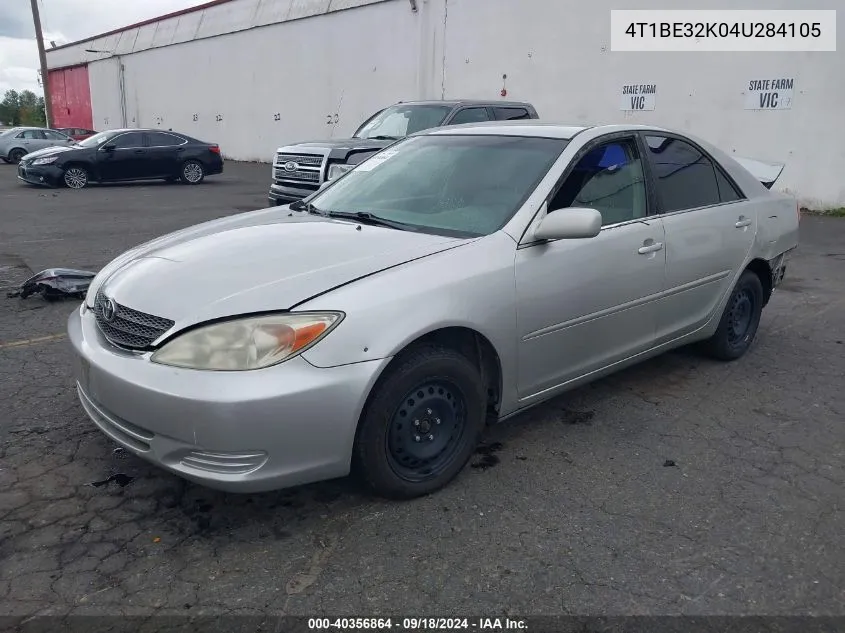 4T1BE32K04U284105 2004 Toyota Camry Le