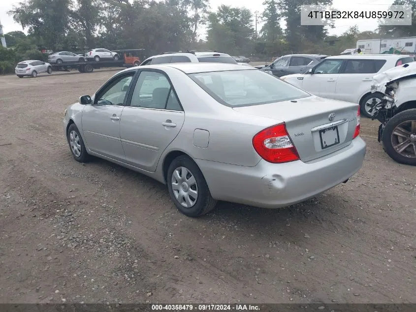 4T1BE32K84U859972 2004 Toyota Camry Le