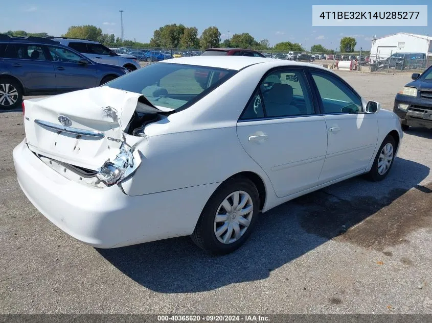 4T1BE32K14U285277 2004 Toyota Camry Le