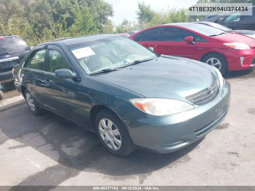 4T1BE32K94U374434 2004 Toyota Camry Le