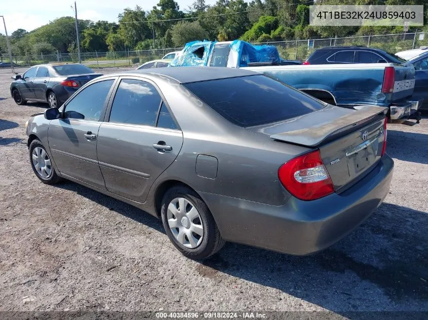 4T1BE32K24U859403 2004 Toyota Camry Le