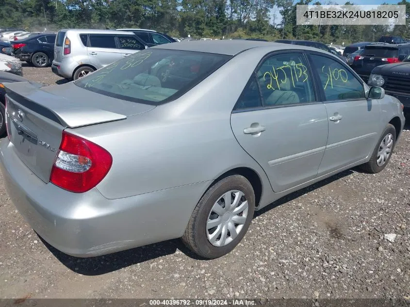 4T1BE32K24U818205 2004 Toyota Camry Le