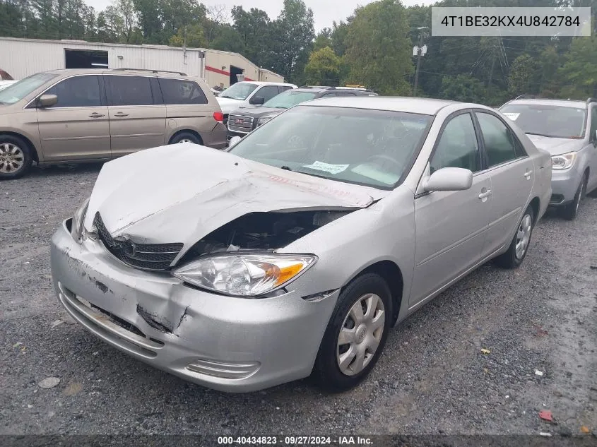 4T1BE32KX4U842784 2004 Toyota Camry Le