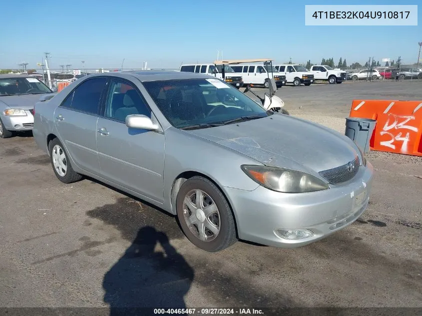 4T1BE32K04U910817 2004 Toyota Camry Se