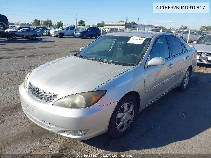 4T1BE32K04U910817 2004 Toyota Camry Se