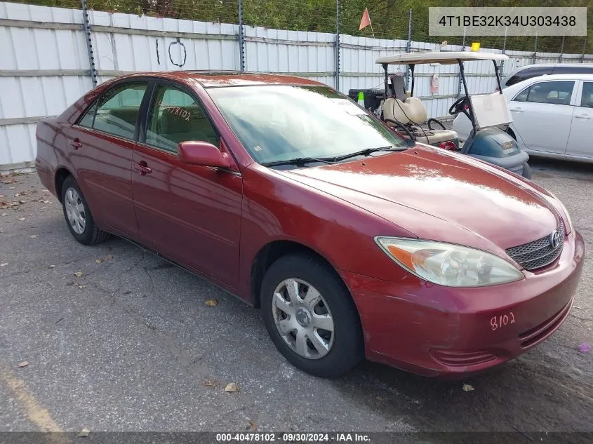 4T1BE32K34U303438 2004 Toyota Camry Le