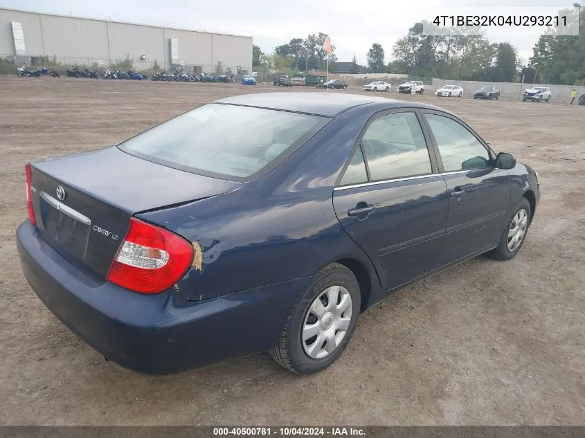 4T1BE32K04U293211 2004 Toyota Camry Le