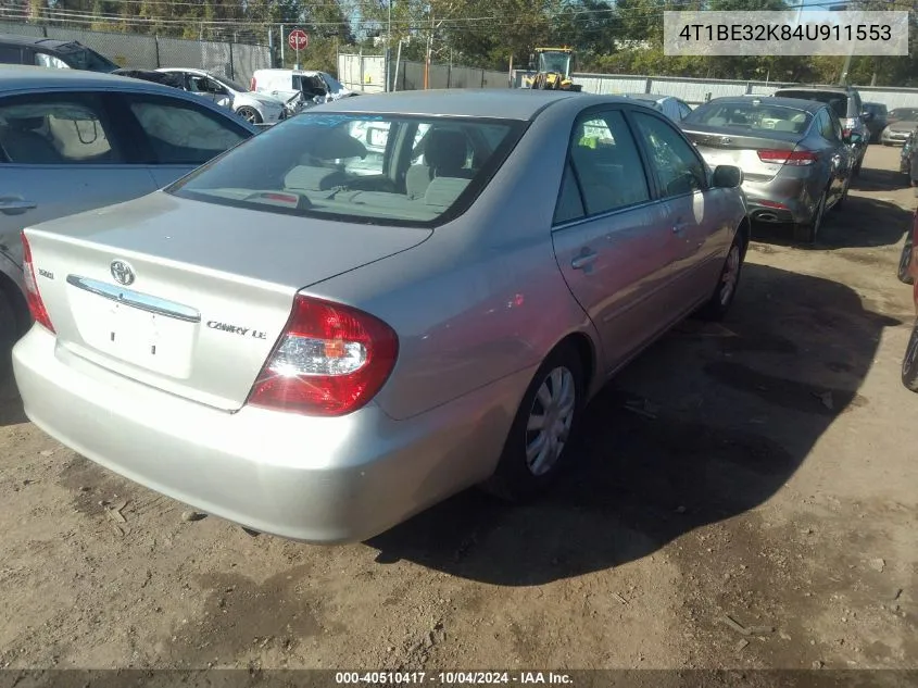 4T1BE32K84U911553 2004 Toyota Camry Le