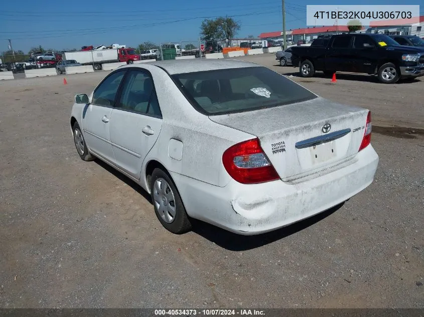 4T1BE32K04U306703 2004 Toyota Camry Le