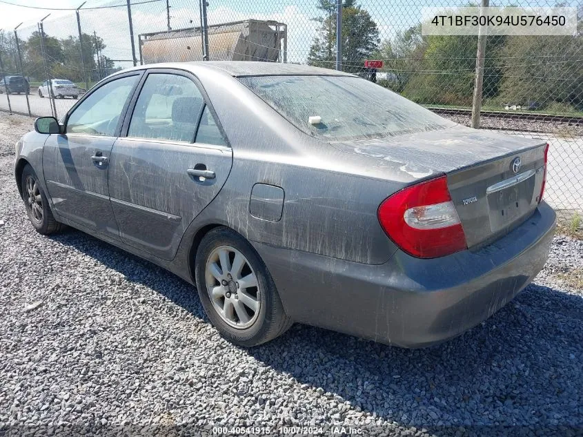 4T1BF30K94U576450 2004 Toyota Camry Xle V6