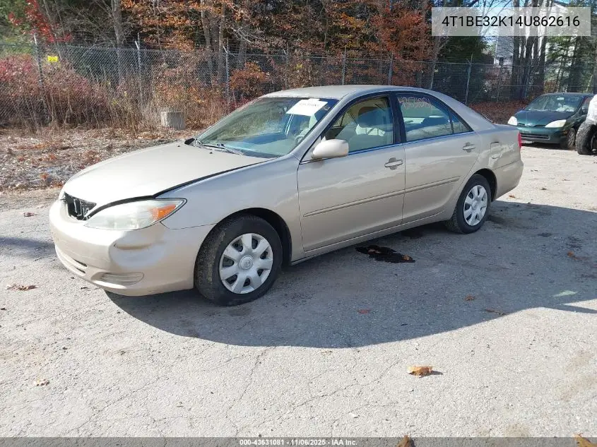 4T1BE32K14U862616 2004 Toyota Camry Le