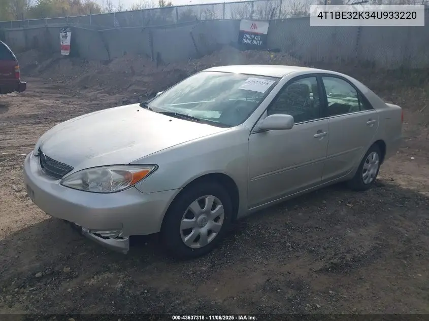 4T1BE32K34U933220 2004 Toyota Camry Le