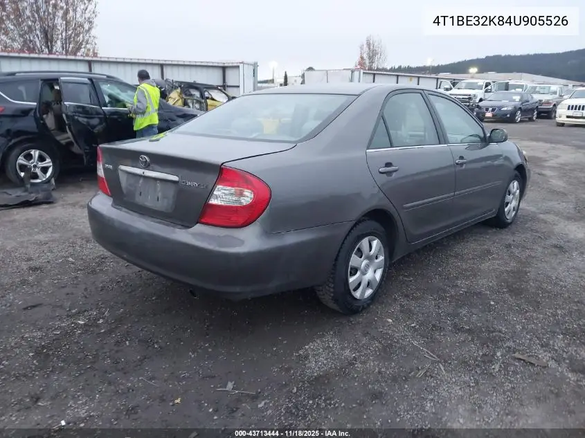 4T1BE32K84U905526 2004 Toyota Camry Le