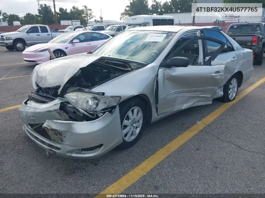 4T1BF32KX4U577765 2004 Toyota Camry Xle V6