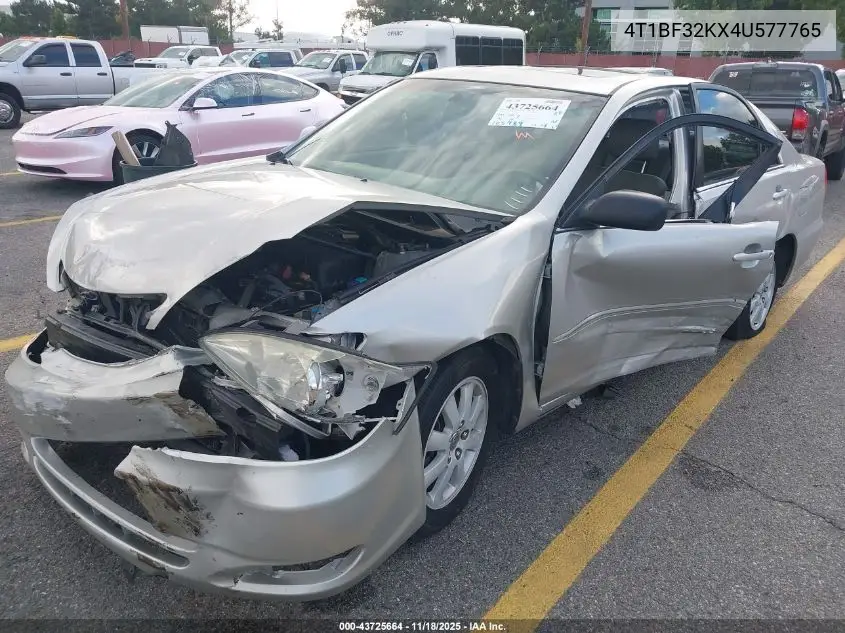 4T1BF32KX4U577765 2004 Toyota Camry Xle V6
