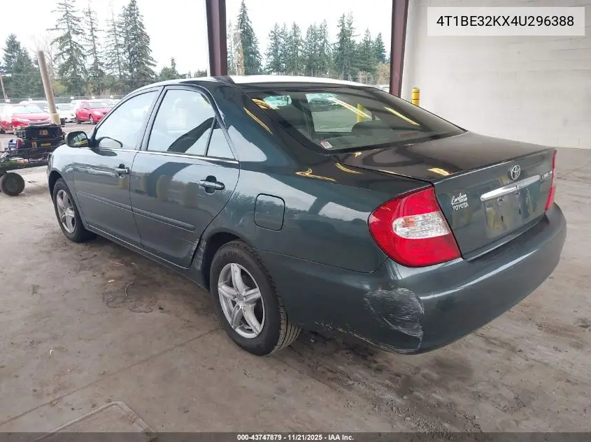 4T1BE32KX4U296388 2004 Toyota Camry Le