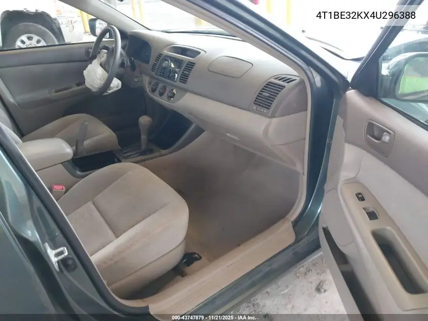 4T1BE32KX4U296388 2004 Toyota Camry Le