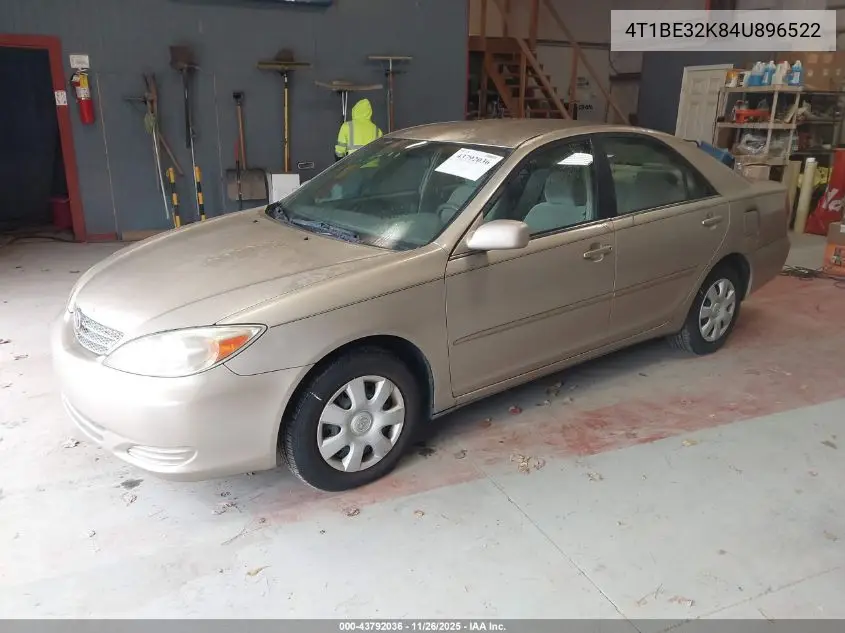 4T1BE32K84U896522 2004 Toyota Camry Le