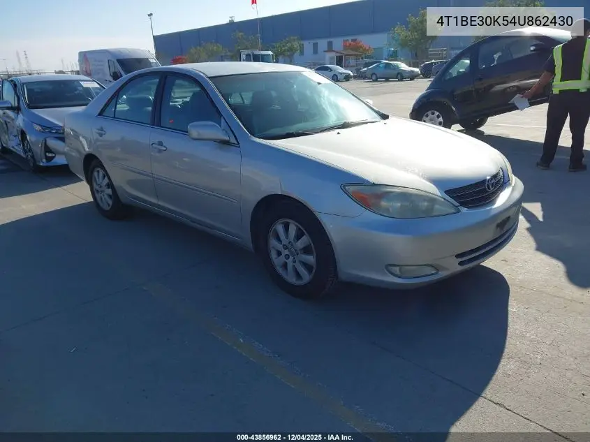 4T1BE30K54U862430 2004 Toyota Camry Xle