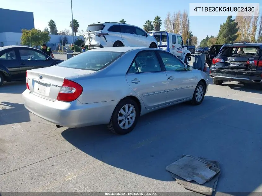 4T1BE30K54U862430 2004 Toyota Camry Xle