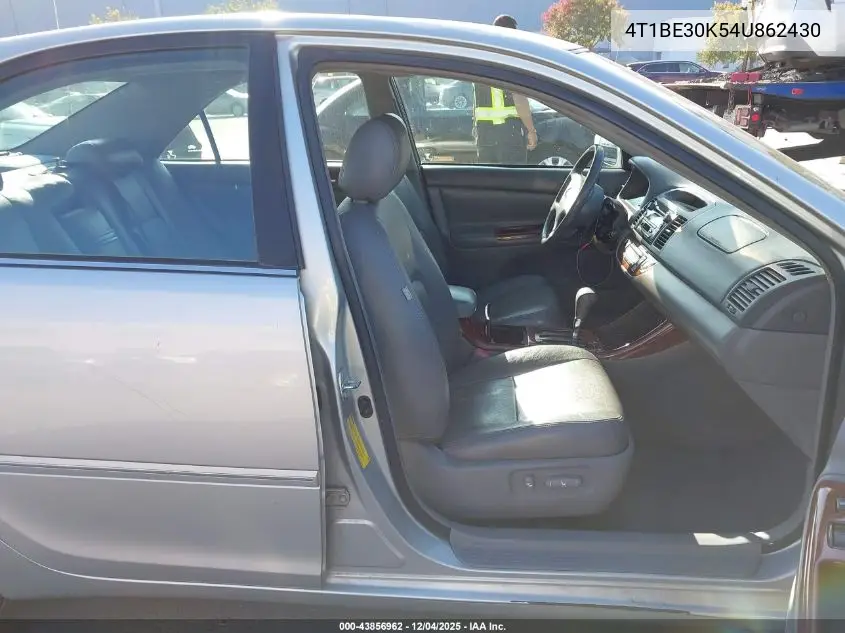 4T1BE30K54U862430 2004 Toyota Camry Xle