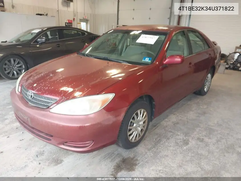 4T1BE32K34U371822 2004 Toyota Camry Le